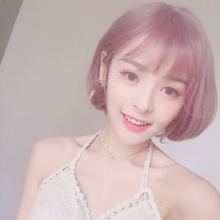 Tóc giả nữ nguyên đầu,tóc giả nữ cao cấp làm bằng tơ mềm mượt như tóc thật (màu vàng,khói,be,vàng chanh) + tặng kèm lưới