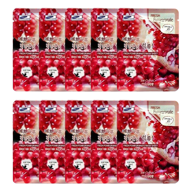 Combo 10 miếng mặt nạ lựu 3w clinic