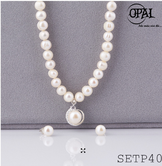 [HCM]Bộ Trang sức ngọc trai Opal SETP40