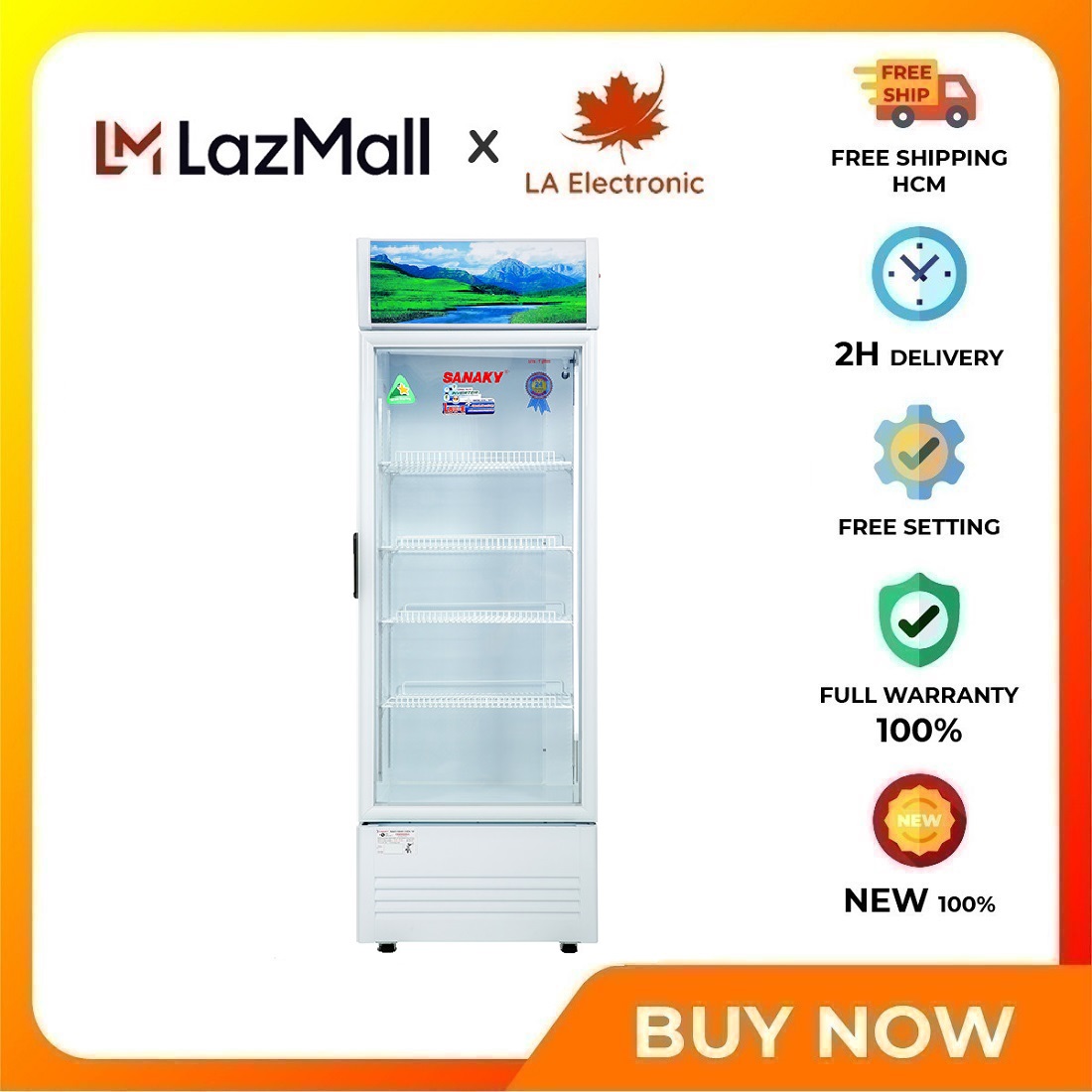 Tủ mát Sanaky Inverter 350 lít VH-3589K3 - Miễn phí vận chuyển HCM - Trang bị nhiều ngăn kệ Bảo quản đa dạng thực phẩm Trang bị bánh xe
