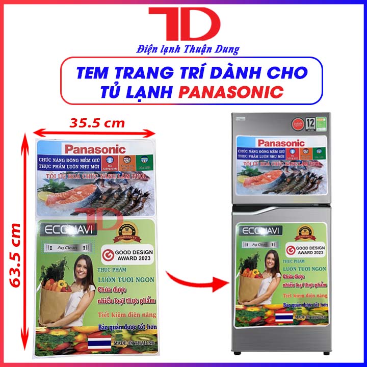 Tem dán tủ lạnh Panasonic, Tem tủ lạnh - Điện Lạnh Thuận Dung
