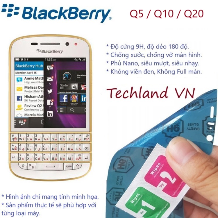 Cường Lực Phủ Nano Blackberry Q5 / Q10 / Q20 - Trong Suốt, Không Full Màn, Không Viền Đen