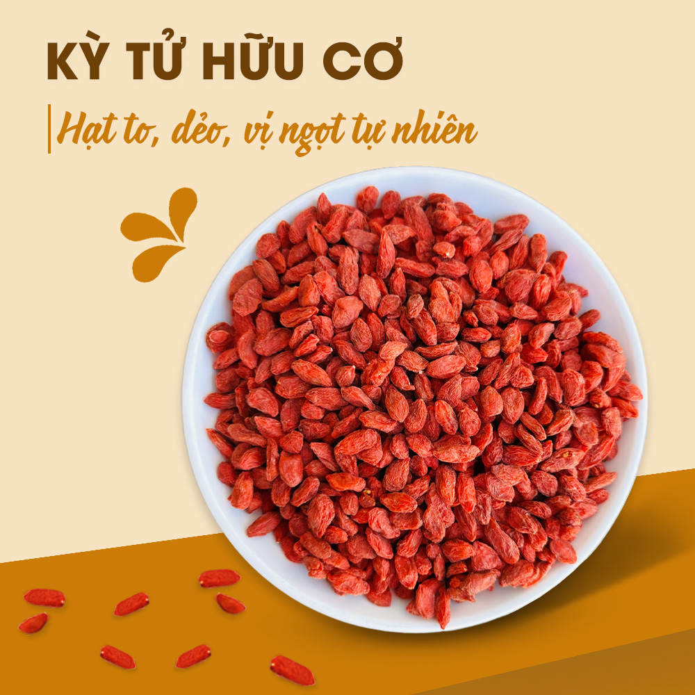 Kỳ tử Ninh Hạ 500g, hạt kỷ tử hữu cơ, hạt to, ngọt, pha trà, hầm canh, nấu chè dưỡng nhan