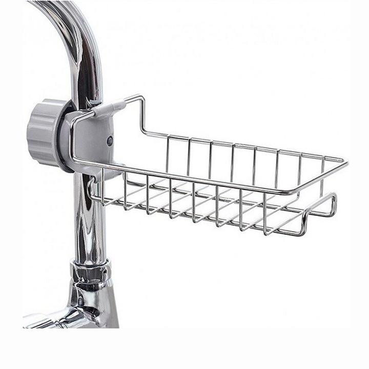 Kệ Inox Gắn Vòi Nước Bồn Rửa Chén