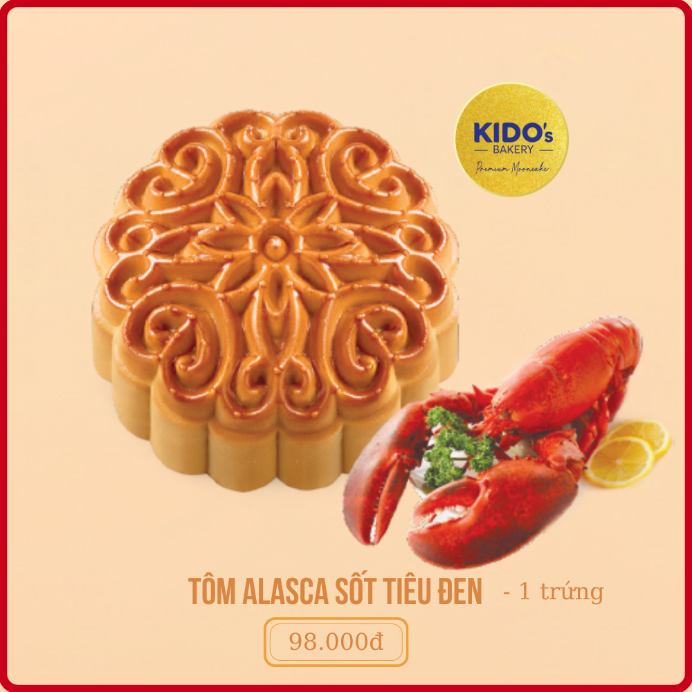 [GIAO 2H HCM]  Bánh Trung Thu KIDO Hộp  Thu Thịnh Vượng Đỏ ( hộp 4 bánh 180g)