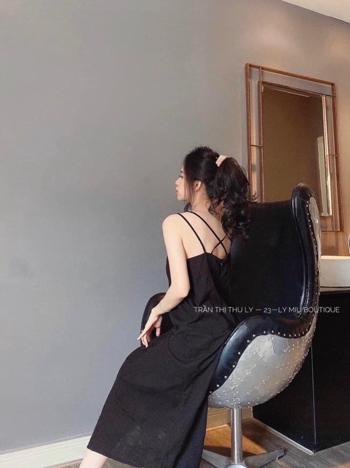 [HCM]Đầm suông chéo lưng dễ thương