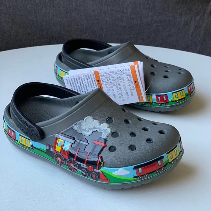 Sục BAND CROCS in hình tàu hỏa 3D