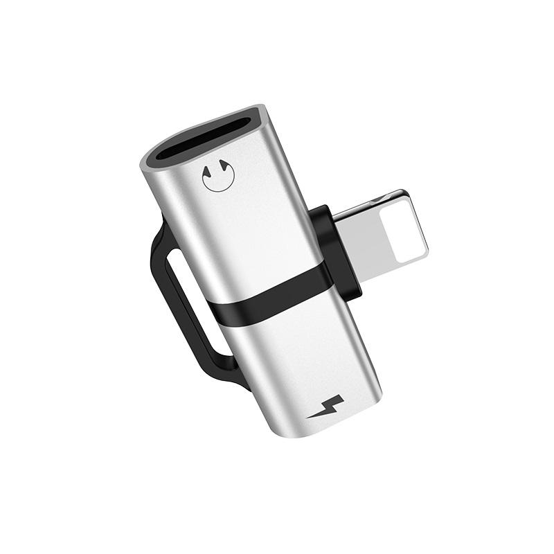 Đầu chuyển đổi từ 1 cổngLightning sang 2 cổng Lightning Hoco LS20