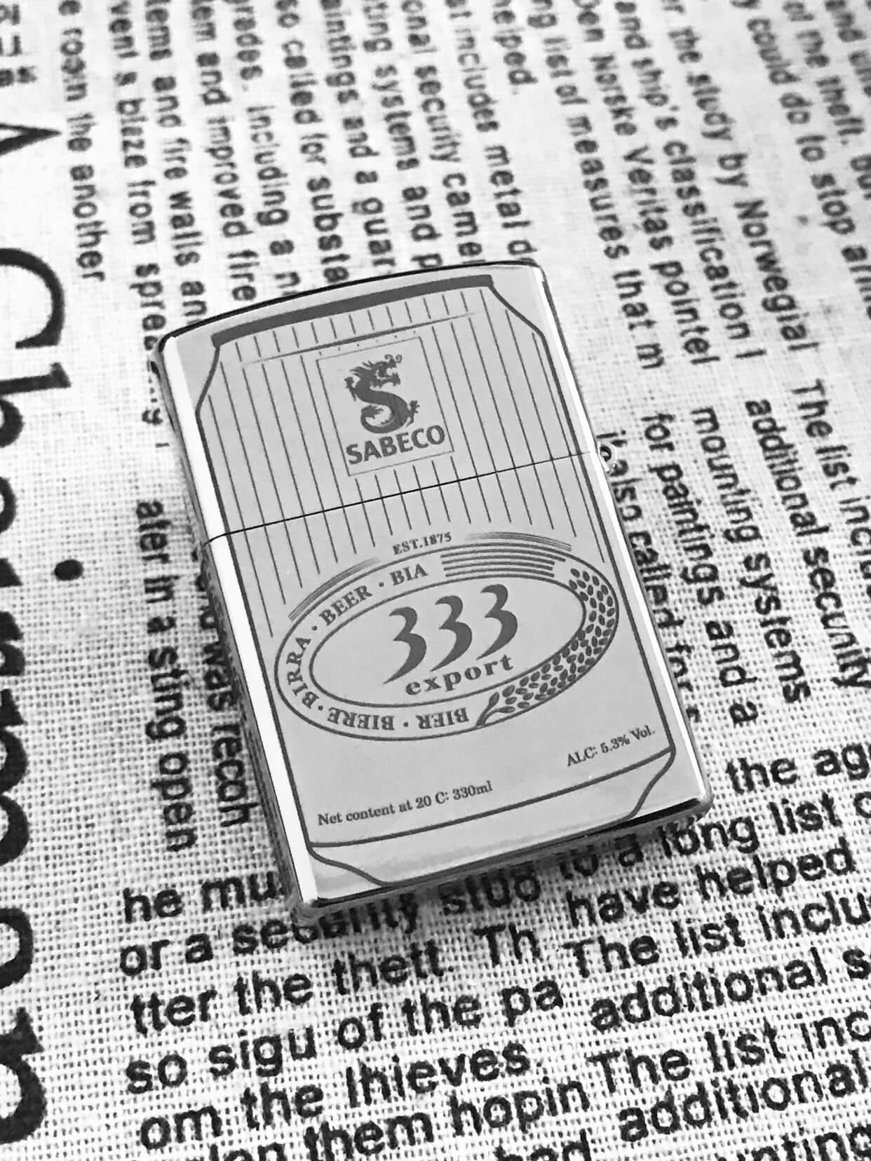 Bật lửa zippo usa khắc laze hình chai bia 333
