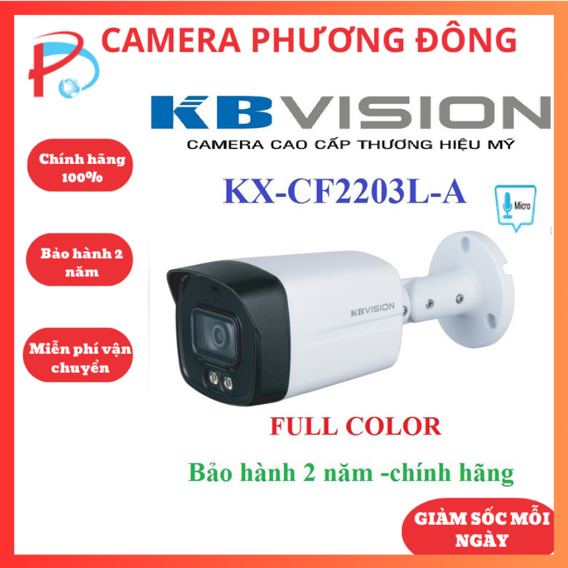 Camera tvi 4 in 1 kbvision kx-cf2203l-a 2.0 megapixel full color hàng chính hãng