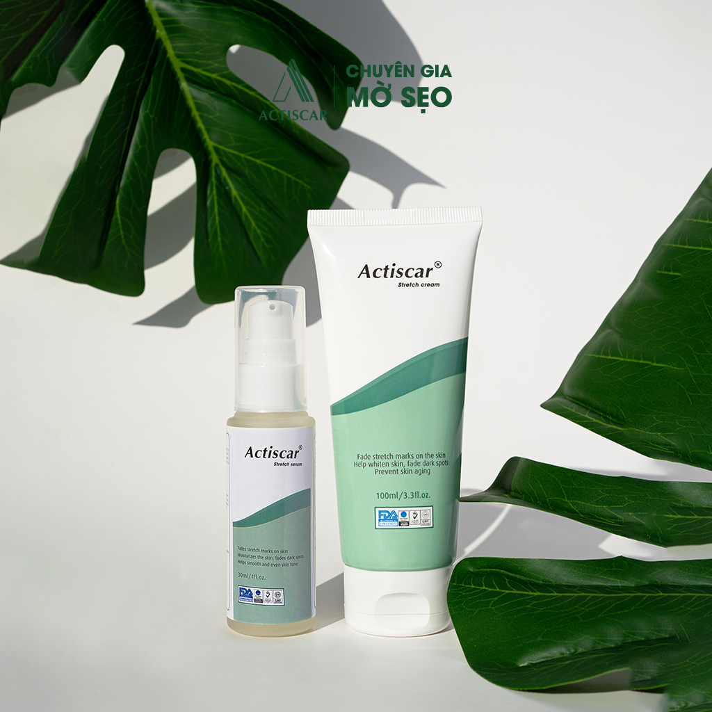 Combo Kem Rạn Da Actiscar Stretch 100ml và Serum Rạn Da 30ml