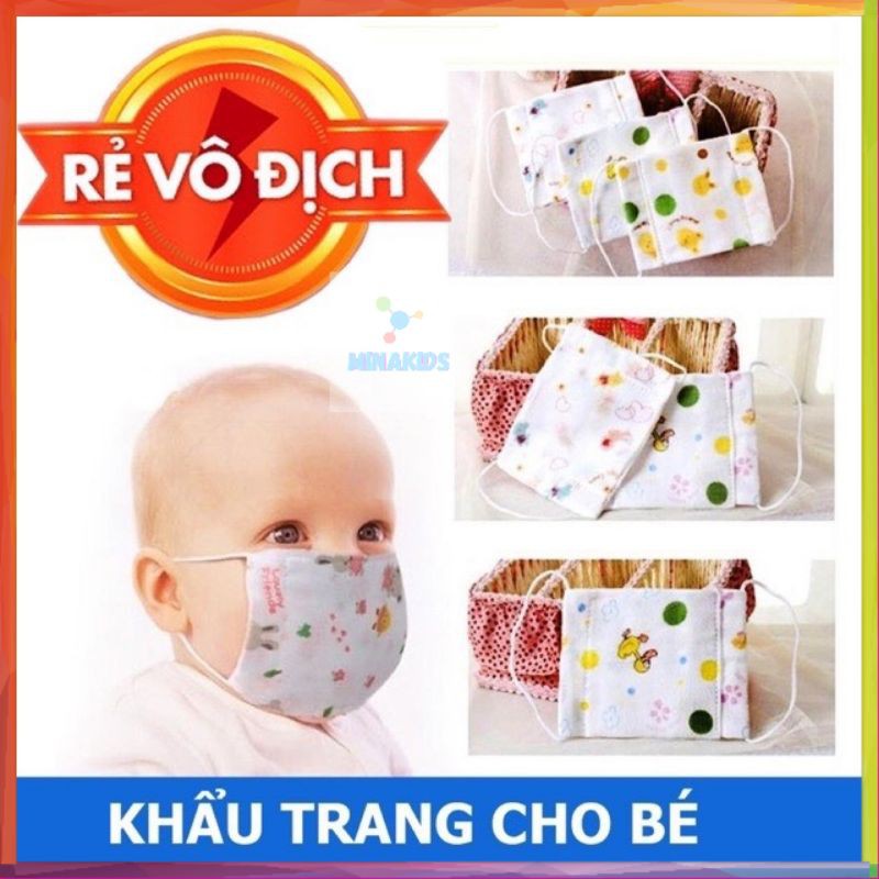 Khẩu trang vải xô xuất nhật cho bé