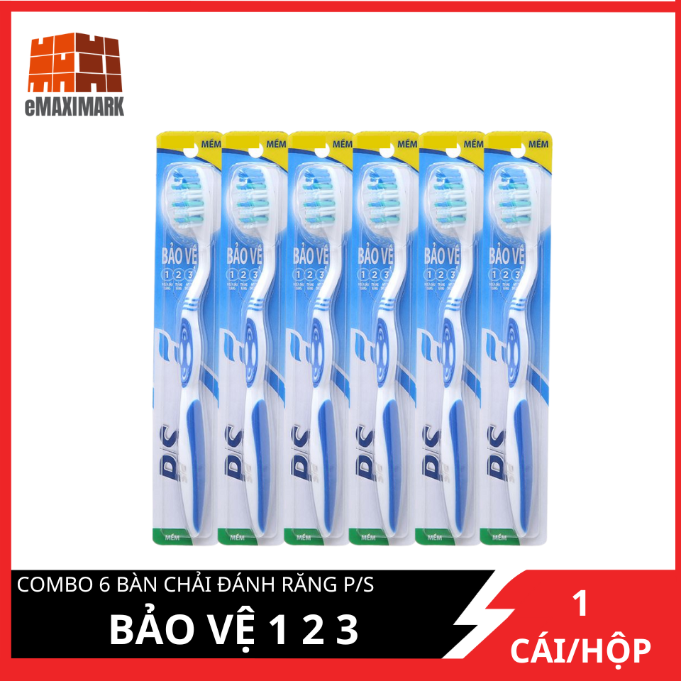 Combo 6 bàn chải đánh răng p/s bảo vệ 123