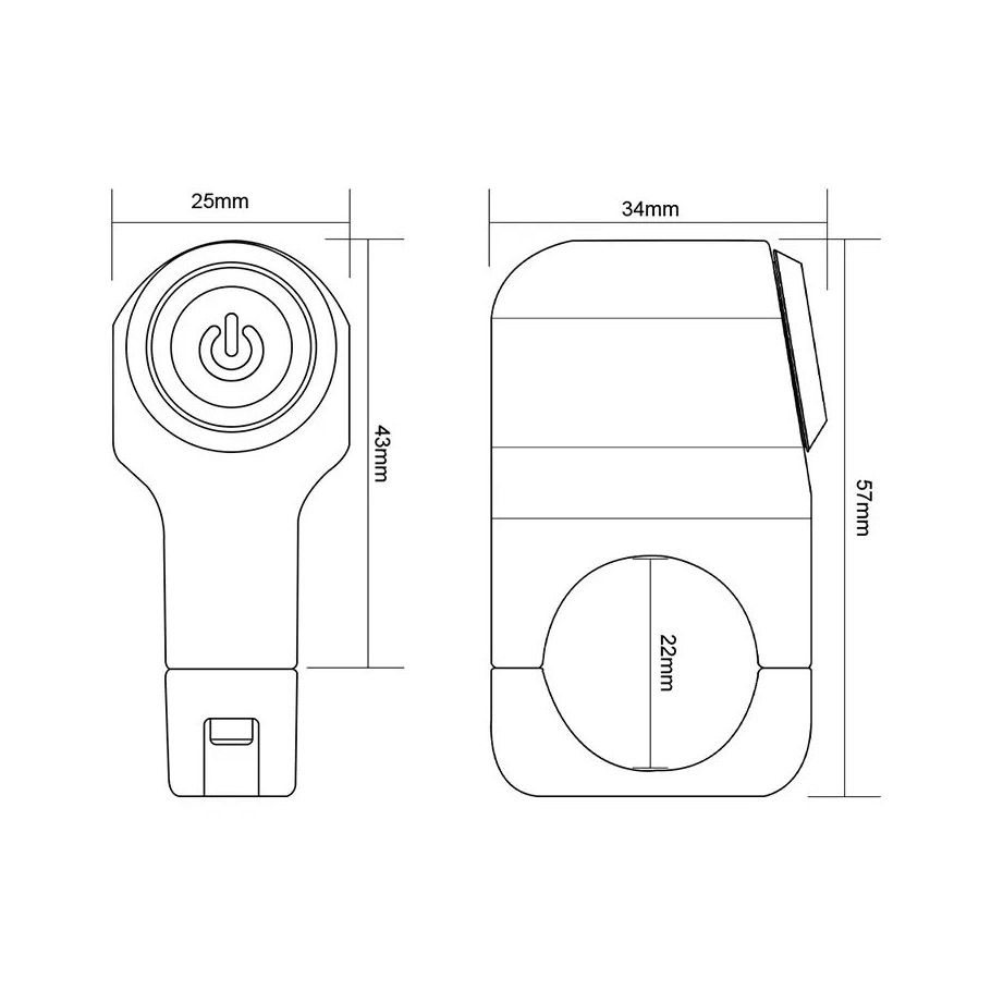 Công Tắc Led Q4 Gắn Ghi Đông Xe Máy [ 1 Chiếc ]
