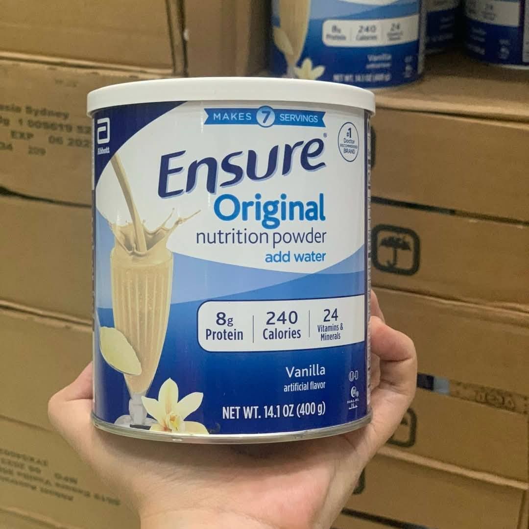 (Date 2026) Sữa bột Ensure Mỹ Original Nutrition Powder 400g chính hãng Mỹ