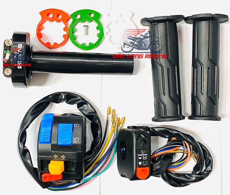 Combo cùm công tắc và cùm tăng tốc tặng kèm Bao tay DAYTONA LINE  gắn xe máy các loại