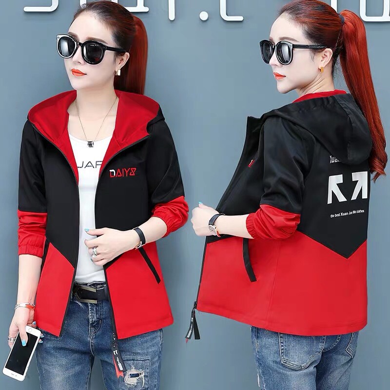 [HCM]ÁO KHOÁC DÙ NỮ PHỐI MÀU LẠ MẮT SIÊU CUTE TT44