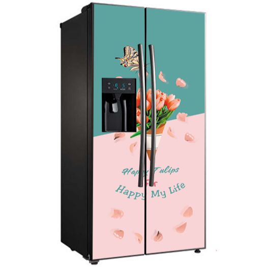 Decal dán trang trí tủ lạnh cao cấp sang trọng
