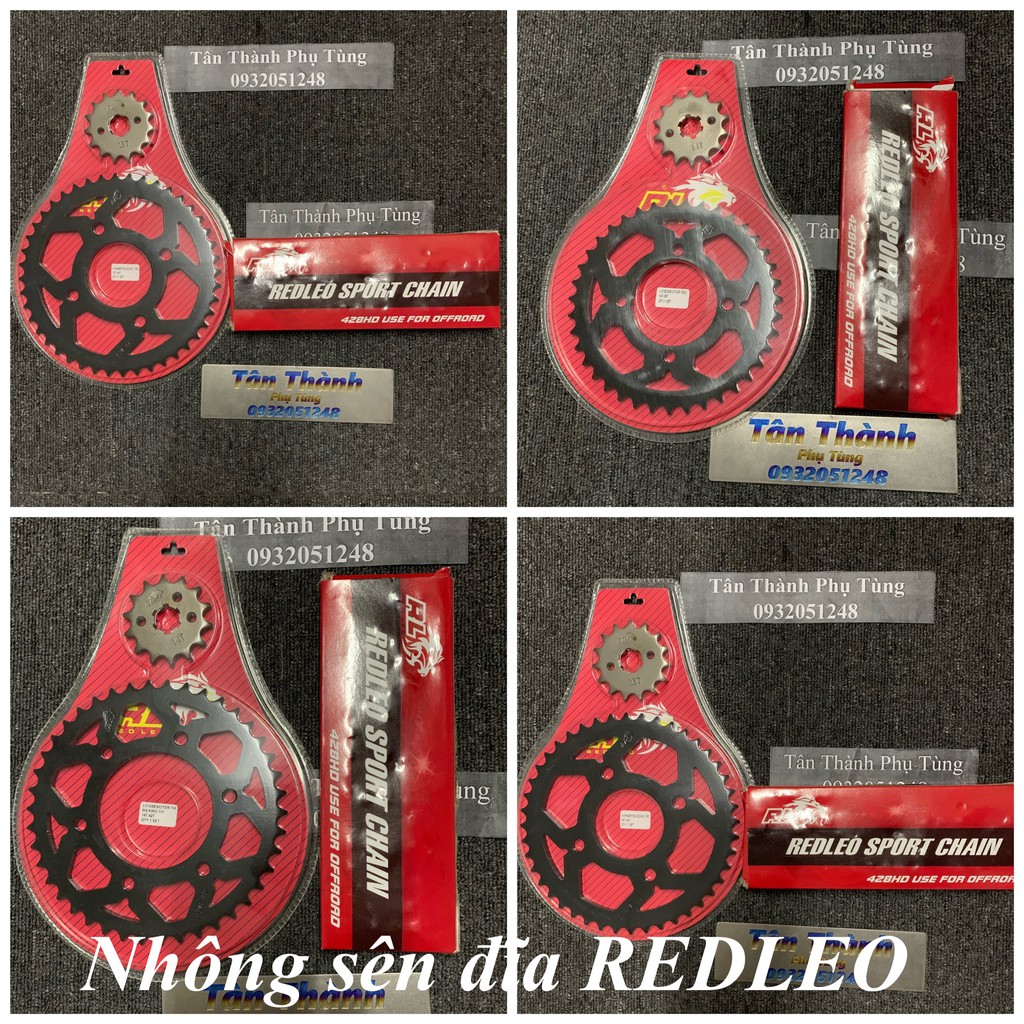 Nhông sên dĩa REDLEO   Winner, Sonic, Exciter 135, Exciter 150, Raider FI, Satria, Sirius, Winner X, Wave Blade, Dream