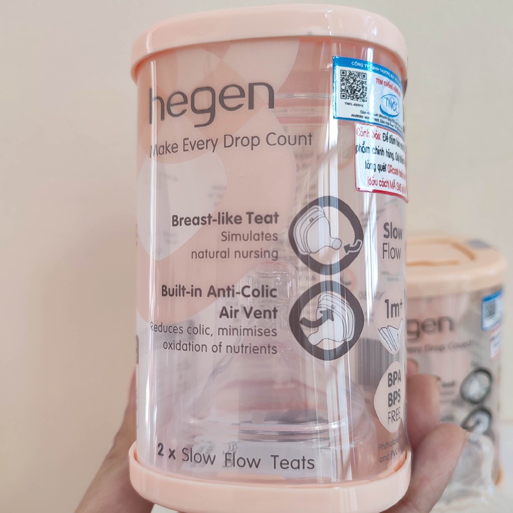 Núm ti bình sữa hegen siêu mềm đủ size