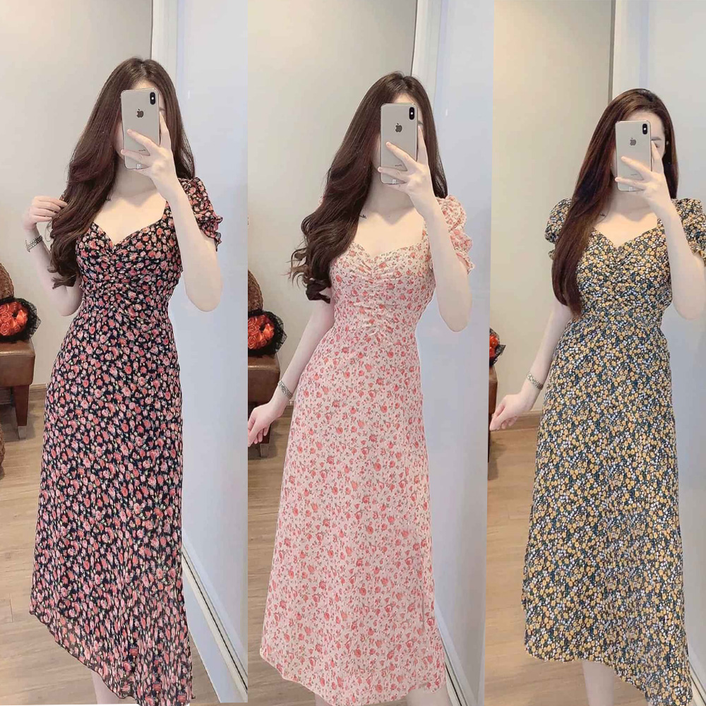 [HCM]ĐẦM MAXY HOA NHÍ MÀU MỚI HOT TREND