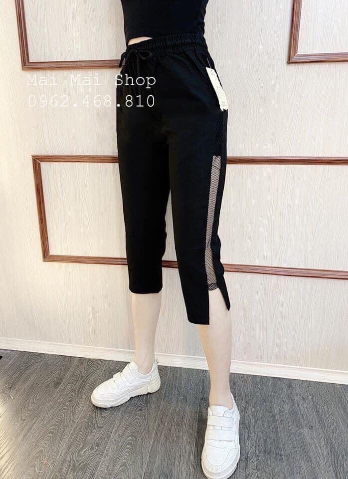 Quần ngố đũi phối lưới