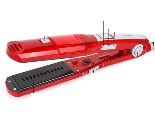 [HCM]Máy Duỗi Tóc Hơi Nước Cao Cấp Kemei Km-3011