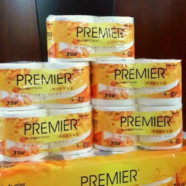 [HCM]Giấy vệ sinh Premier Deluxe (10 cuộn 1.5 kg)