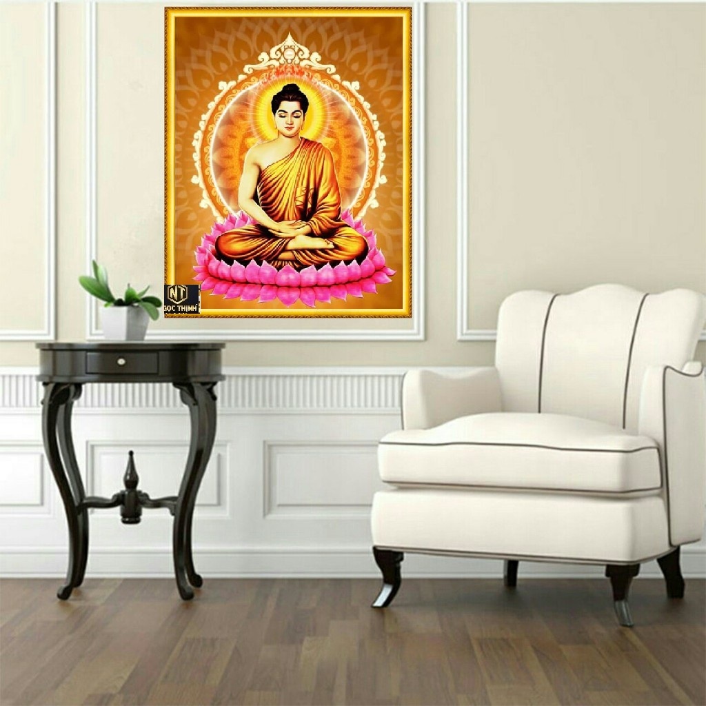 Tranh chấm hạt, đính đá, chấm đá, tranh cườm cao cấp Venus Phật Thích Ca Mâu Ni KT80x60cm