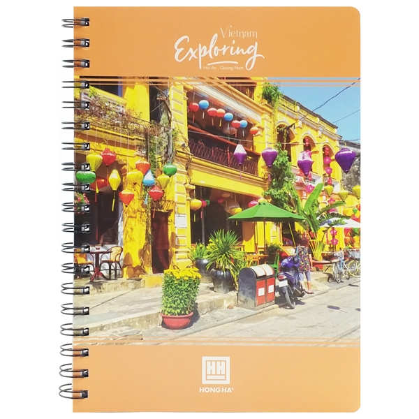 Sổ lò xo hồng hà vietnam exploring b5 200 trang 4144 - màu cam - hội an, quảng nam