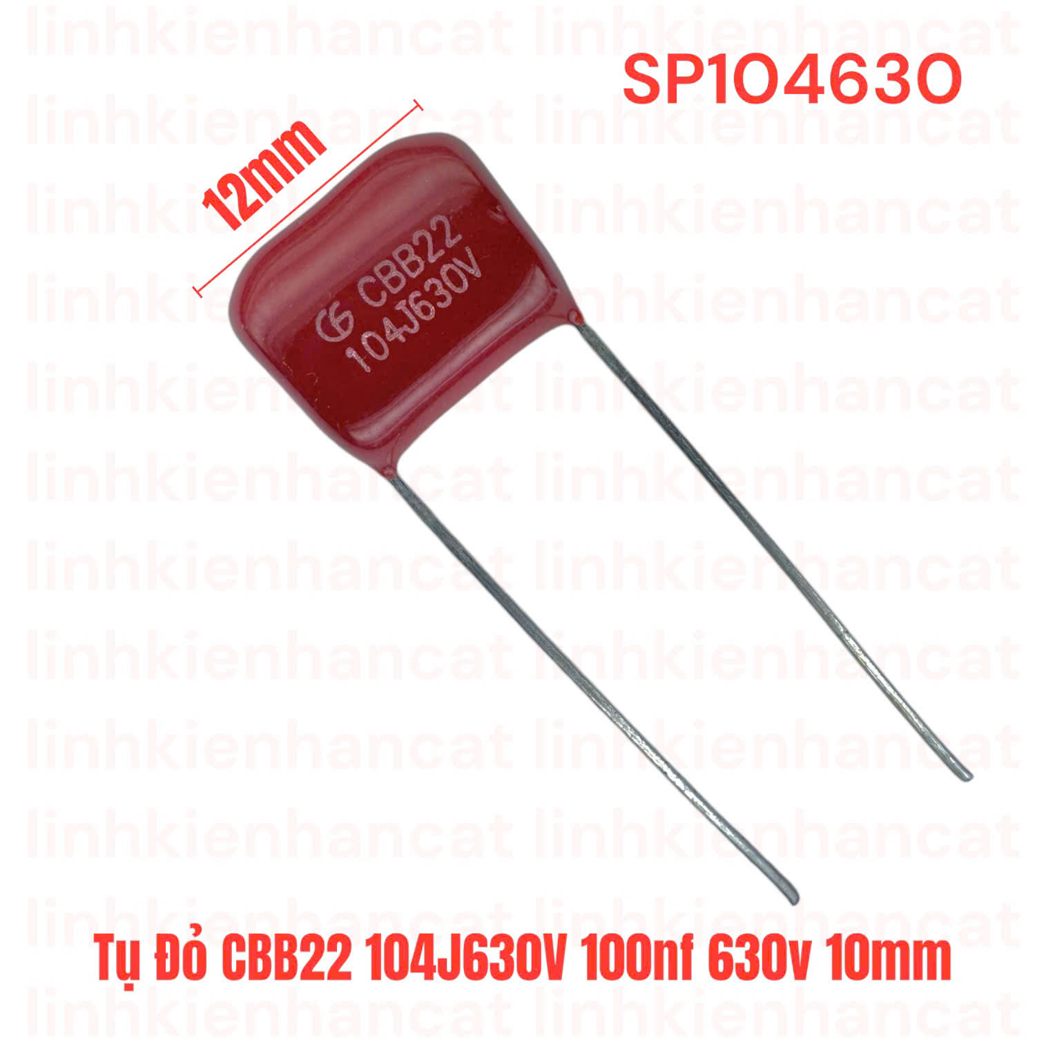 10 Con Tụ Đỏ CBB22 104J630V 100nf 630v 10mm