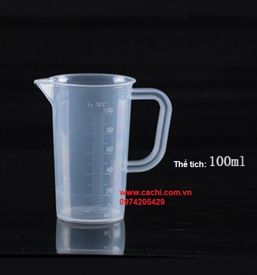 Ca đong bằng nhựa có chia vạch 100ml