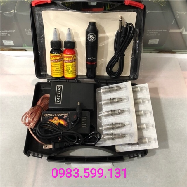 Bộ Combo hộp máy xăm đa năng Pen Dragonhawk V1 ( phát màu máy Shop còn )