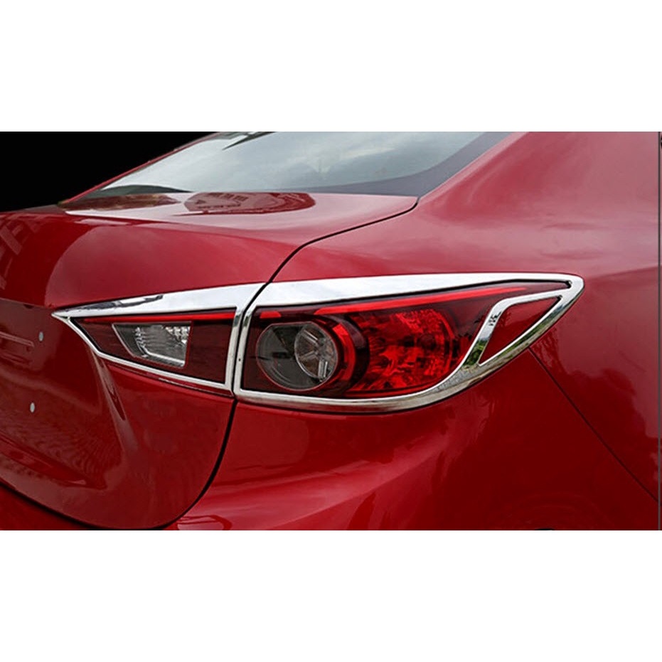 Ốp đèn pha hậu xe mazda 3 2020-2021 mạ crom chống xước