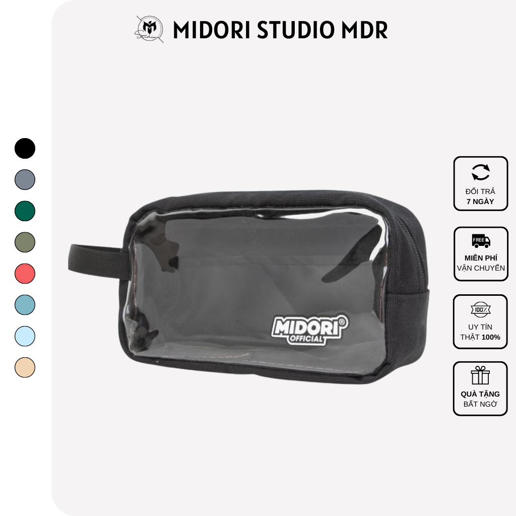 Hộp Bút Viết Túi Đựng Mỹ Phẩm Nam Nữ Local Brand Midori Studio