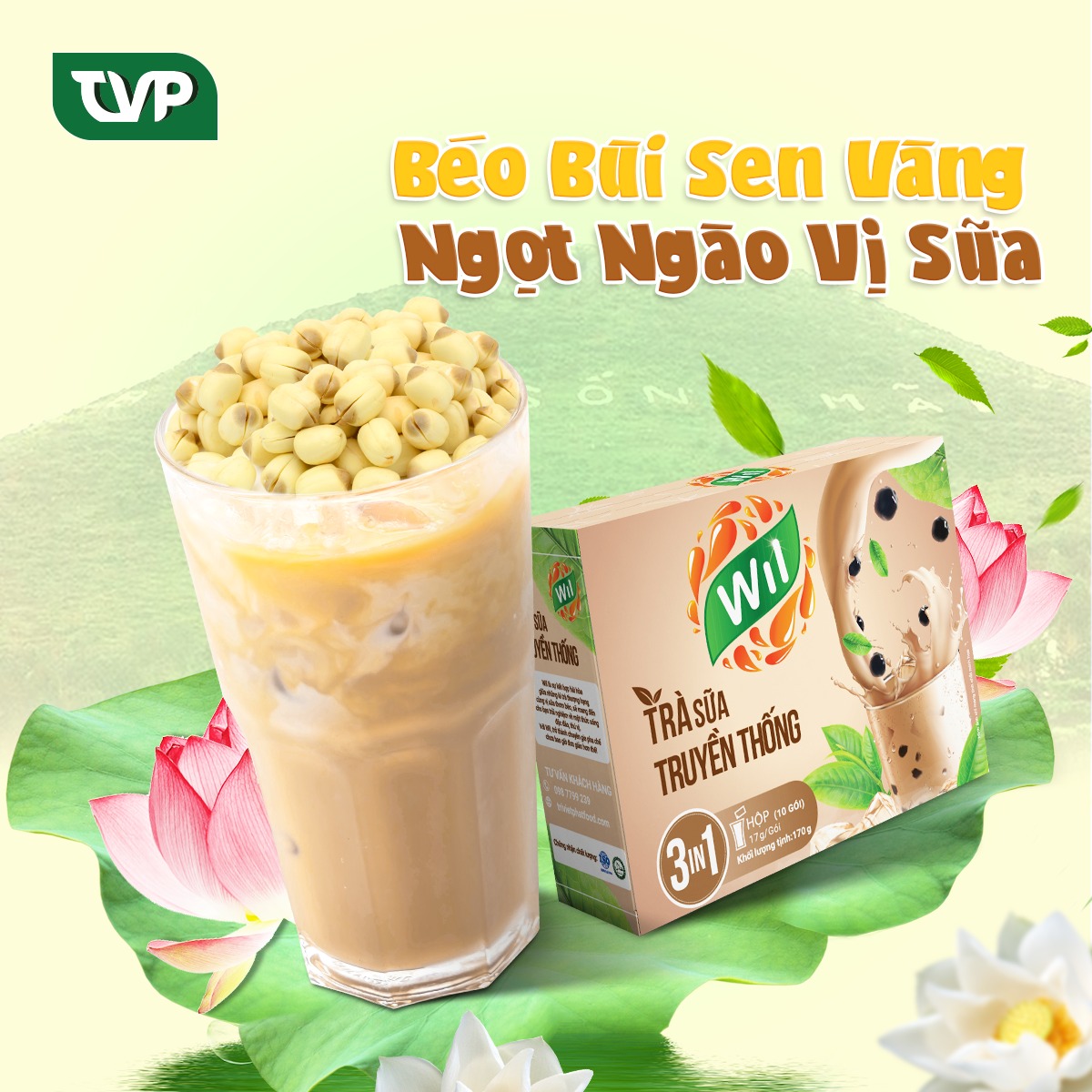 TRÀ SỮA HÒA TAN 16 GÓI WILL