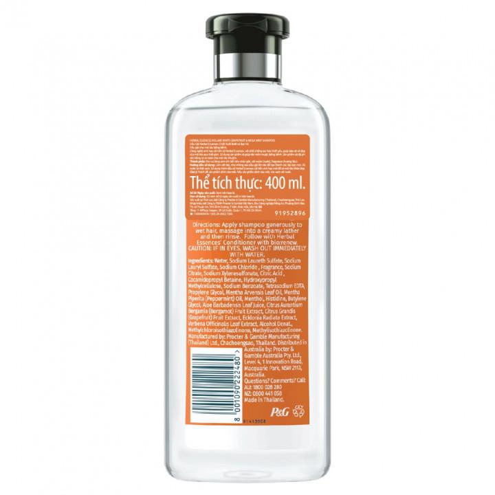 Dầu Gội Cao Cấp Herbal Essences Bưởi và Bạc Hà 400ml