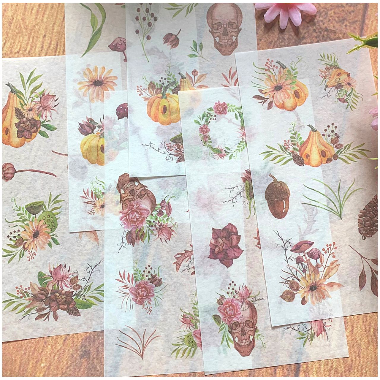 [HCM]Bộ 6 Tấm Sticker Hoa Dại