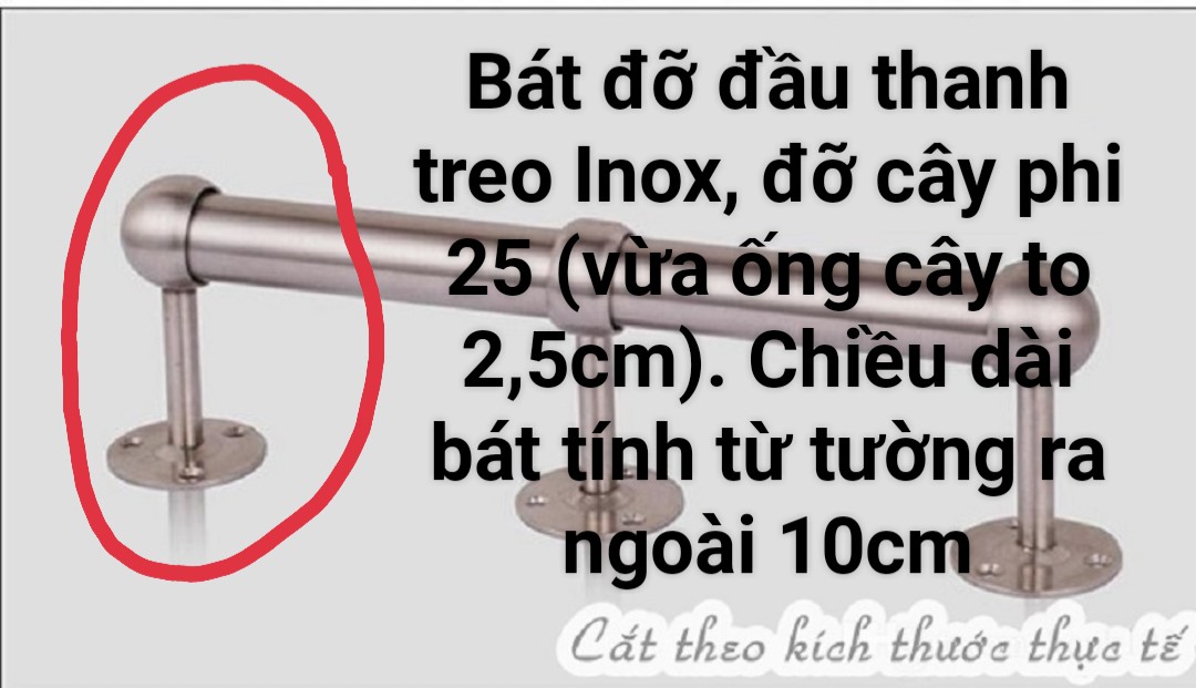 Bát Đỡ Thanh Treo Rèm Áp Tường Bằng Gỗ