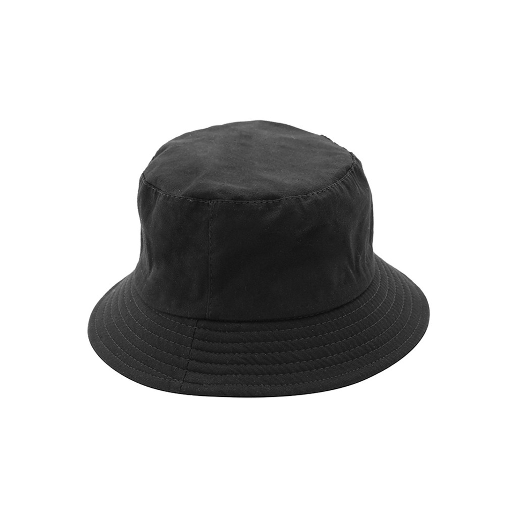 Nón bucket tròn vành trơn ĐEN phong cách Ulzzang Unisex