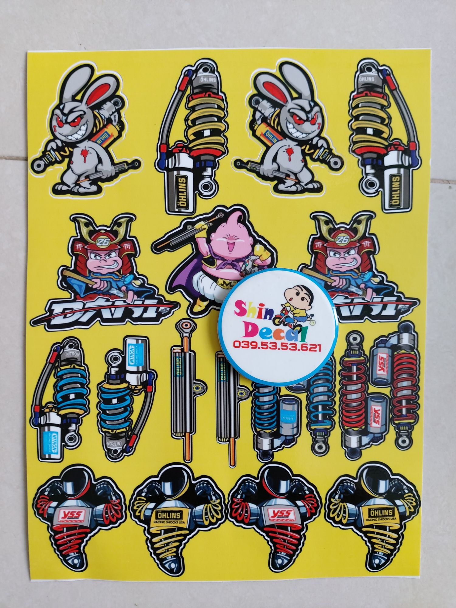 logo sticker phuộc thỏ cầm phuộc trọn bộ.