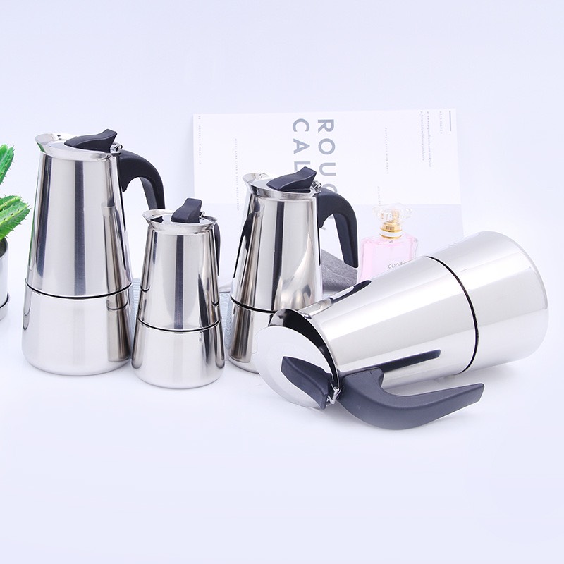 Bình Pha Cafe Moka Pot Mang Phong Cách Ý [ 5 Kích Thước ]