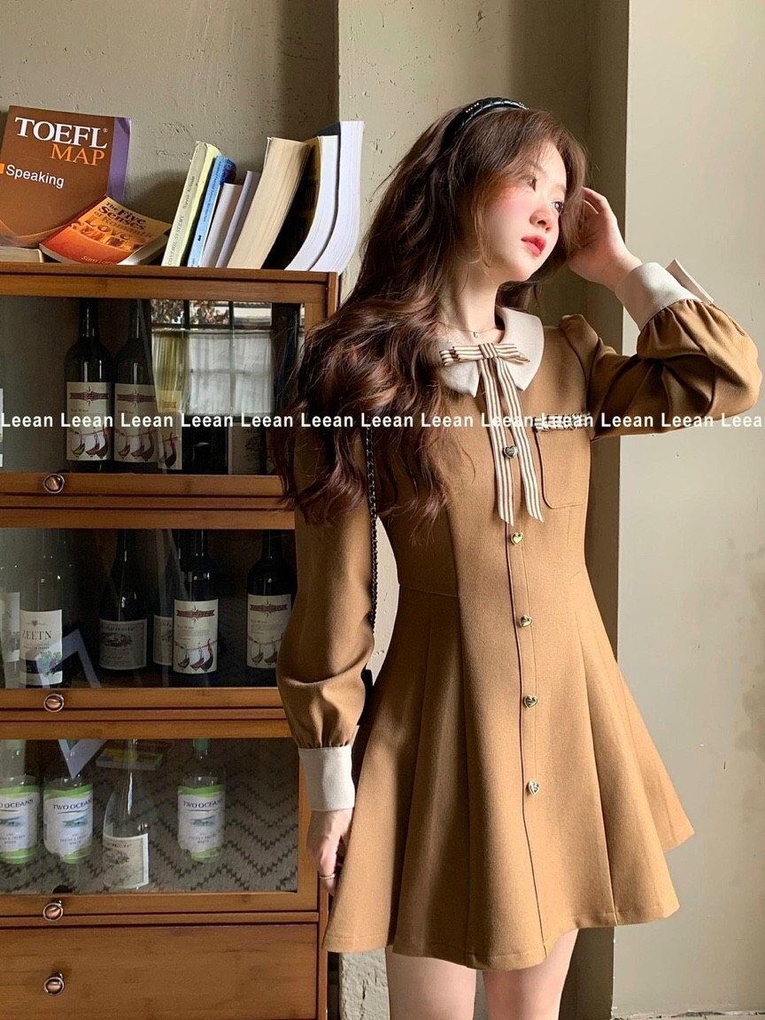 Váy đầm nữ chất liệu umi phối xinh xắn