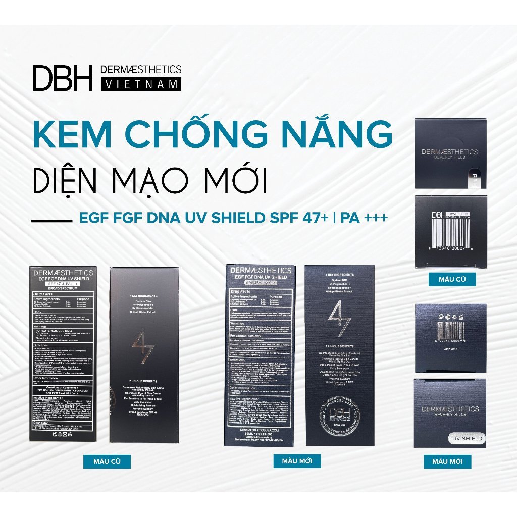 Kem chống nắng DBH EGF UV SHIELD SPF50+ PA +++ 60ml