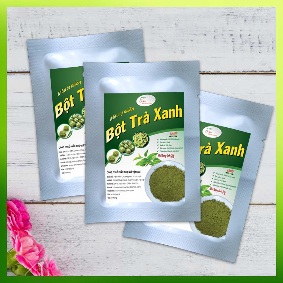 Bột Trà Xanh Nguyên Chất Gói 20g