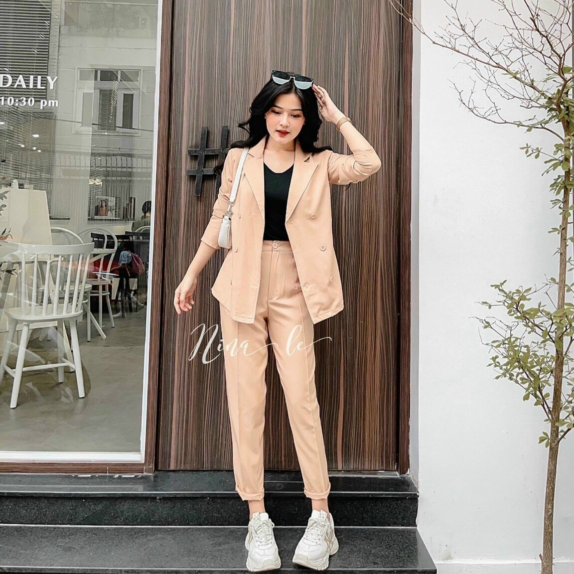Sét vest dài 3 món thời trang cá tính