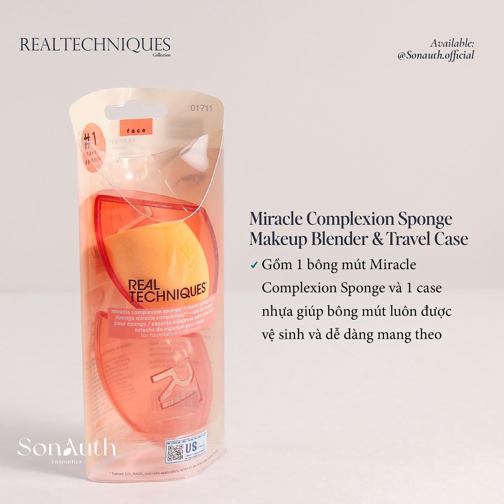 Bông tán nền Real Techniques Miracle Complexion Sponge