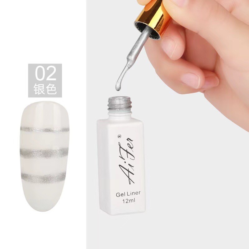 gel vẽ cọ nét aifen trắng đen đỏ vàng bạc