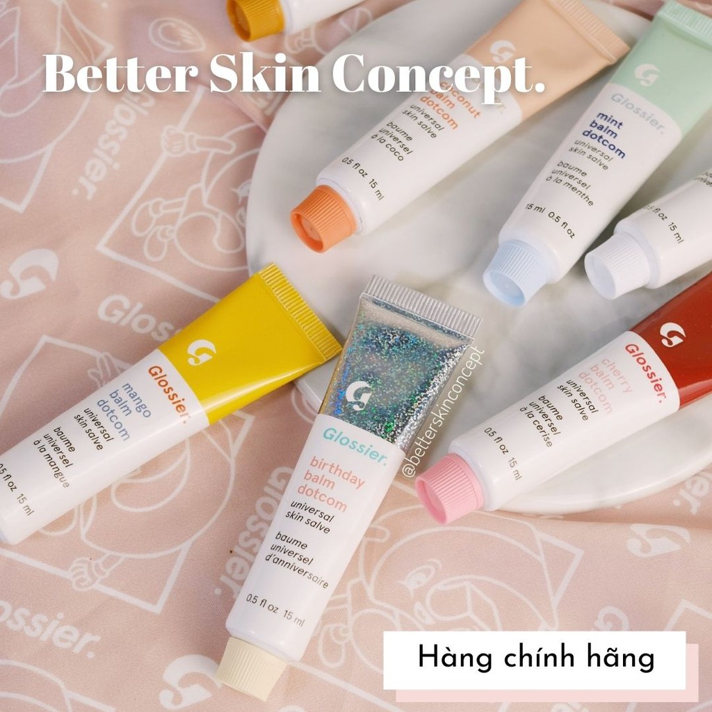 [MẪU MỚI] Dưỡng môi GLOSSIER Balm Dotcom - có sẵn full bộ màu 15ml