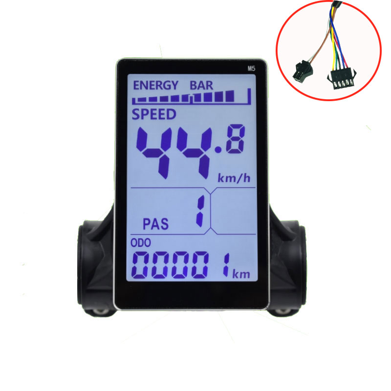 Xe đạp điện M5 LCD màn hình hiển thị Xe đạp điện Scooter speedmeter với kiểm soát màn hình lớn dọc màn hình điều khiển tốc độ